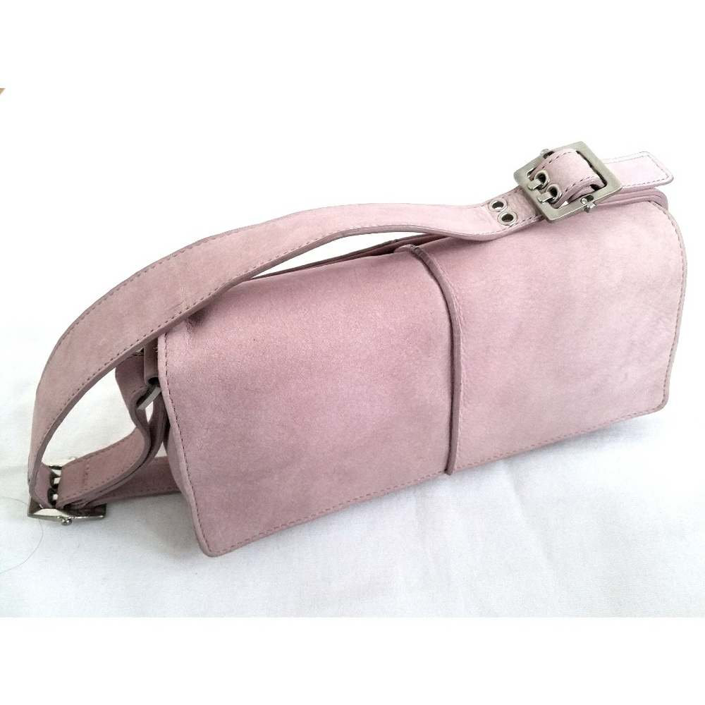 Hype Pink Genuine Suede Handbag